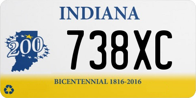 IN license plate 738XC