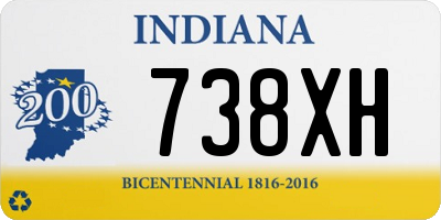 IN license plate 738XH