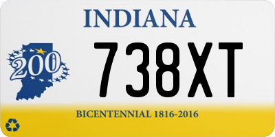 IN license plate 738XT