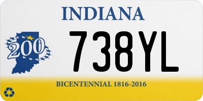 IN license plate 738YL