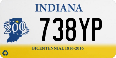 IN license plate 738YP