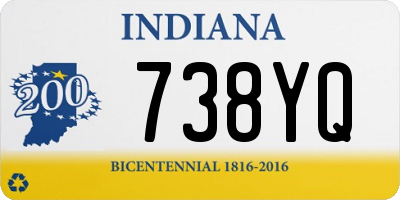 IN license plate 738YQ