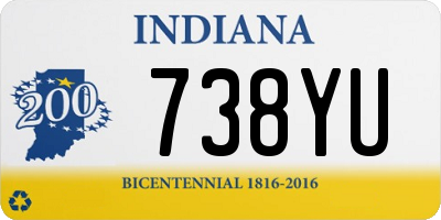 IN license plate 738YU