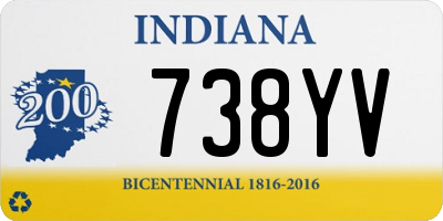 IN license plate 738YV