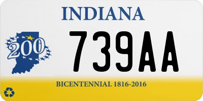 IN license plate 739AA