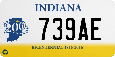 IN license plate 739AE