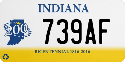 IN license plate 739AF