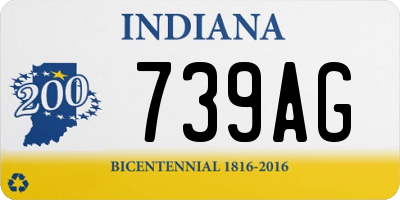 IN license plate 739AG