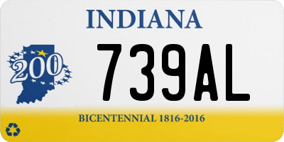 IN license plate 739AL