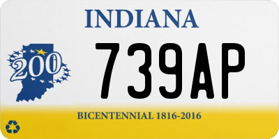 IN license plate 739AP