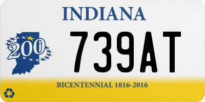 IN license plate 739AT