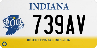 IN license plate 739AV