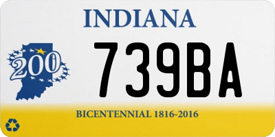 IN license plate 739BA