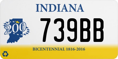 IN license plate 739BB