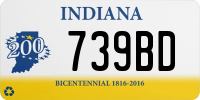 IN license plate 739BD