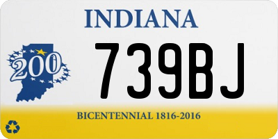 IN license plate 739BJ