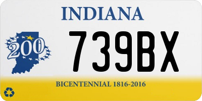 IN license plate 739BX