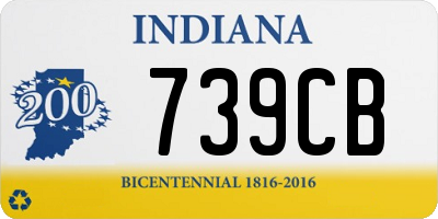 IN license plate 739CB