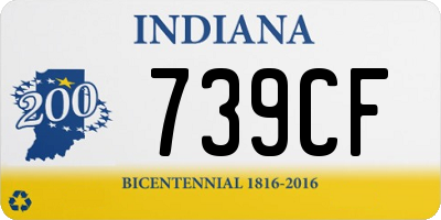 IN license plate 739CF