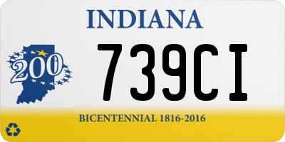 IN license plate 739CI