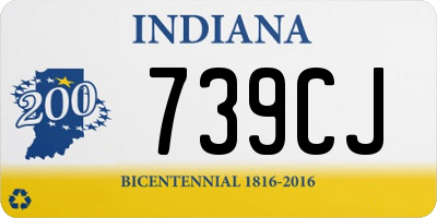 IN license plate 739CJ