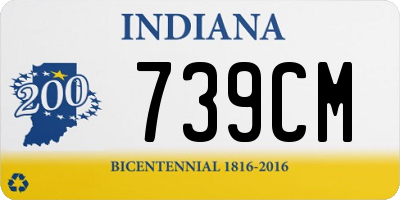 IN license plate 739CM