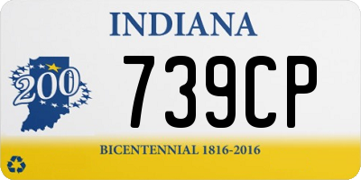 IN license plate 739CP