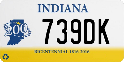 IN license plate 739DK