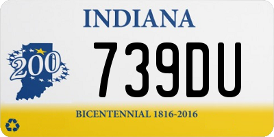 IN license plate 739DU