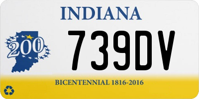 IN license plate 739DV