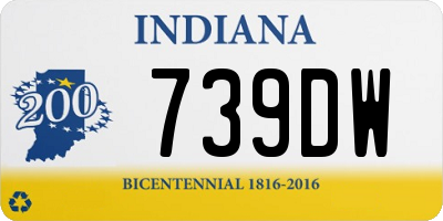 IN license plate 739DW