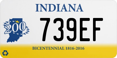 IN license plate 739EF