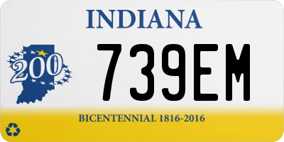 IN license plate 739EM