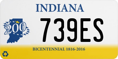 IN license plate 739ES