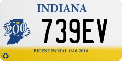 IN license plate 739EV