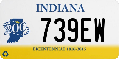 IN license plate 739EW