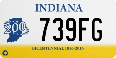 IN license plate 739FG