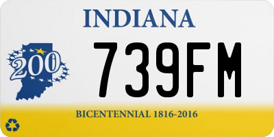 IN license plate 739FM