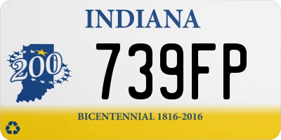 IN license plate 739FP