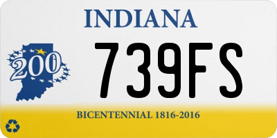 IN license plate 739FS