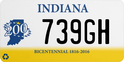 IN license plate 739GH