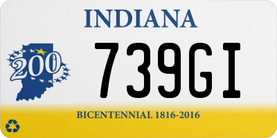 IN license plate 739GI