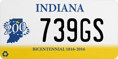IN license plate 739GS