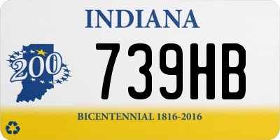 IN license plate 739HB