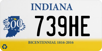 IN license plate 739HE