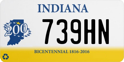 IN license plate 739HN