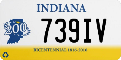 IN license plate 739IV