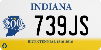 IN license plate 739JS