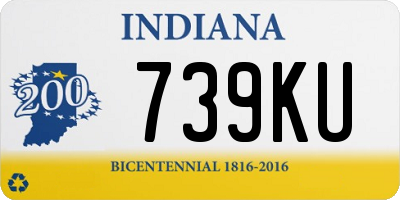 IN license plate 739KU