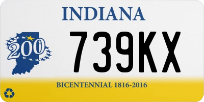 IN license plate 739KX